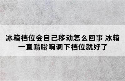 冰箱档位会自己移动怎么回事 冰箱一直嗡嗡响调下档位就好了